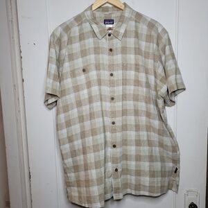 Patagonia Casual Button Down 2 pocket Organic Cotton Shirt XL